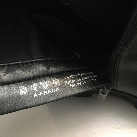 Franco Sarto A-Freda Black Leather Boots Sz 8M - Picture 3 of 7